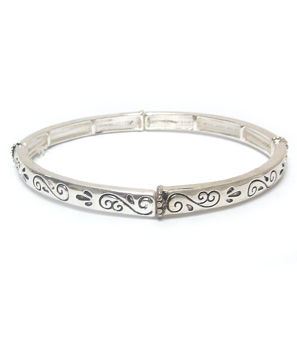 Tailored design stackable stretch bracelet - blessed
