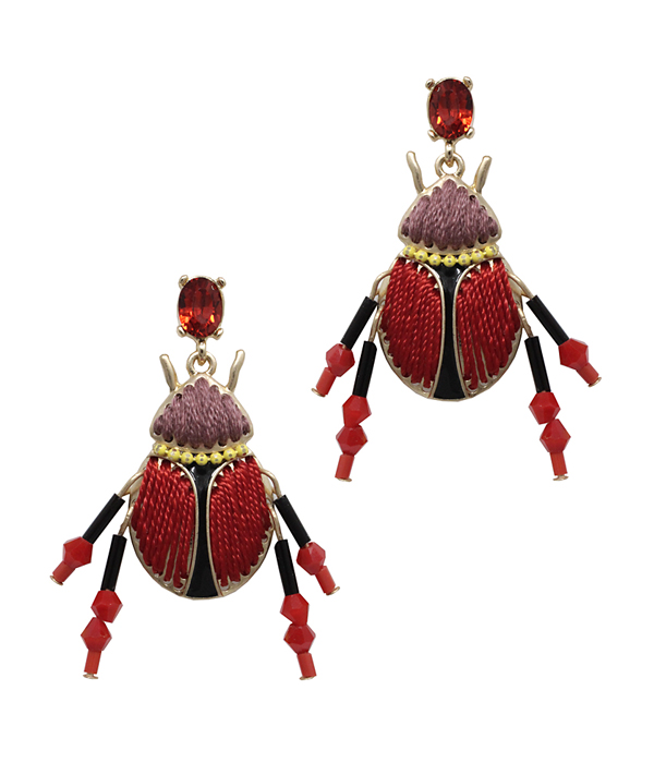 Stitch tropical bug earring