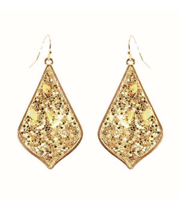 SEMI PRECIOUS STONE AND GLITTERING MIX EARRING