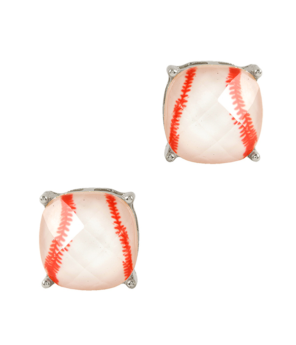 Sport theme earring - baseball