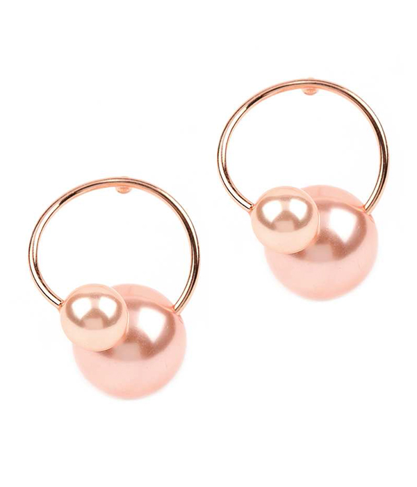 Double pearl earring