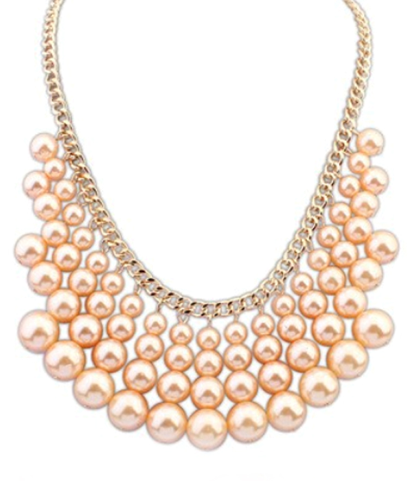 Multi pearl drop necklace