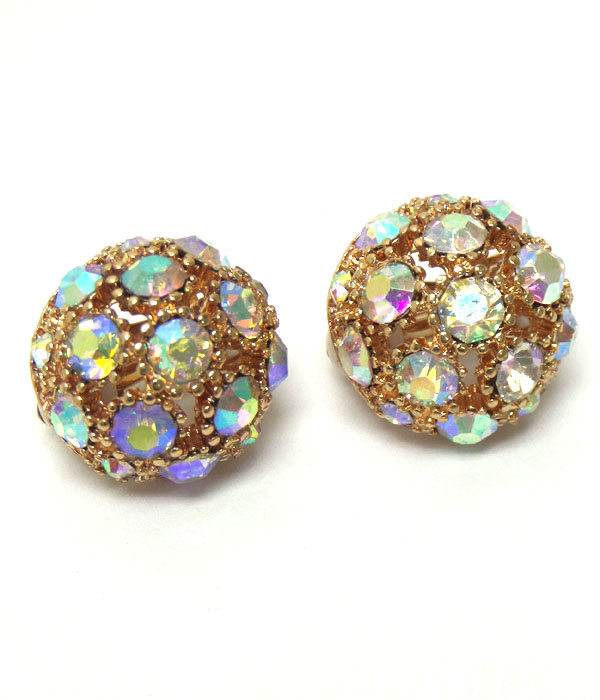 Crystal ball stud earring