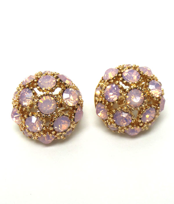 Crystal ball stud earring