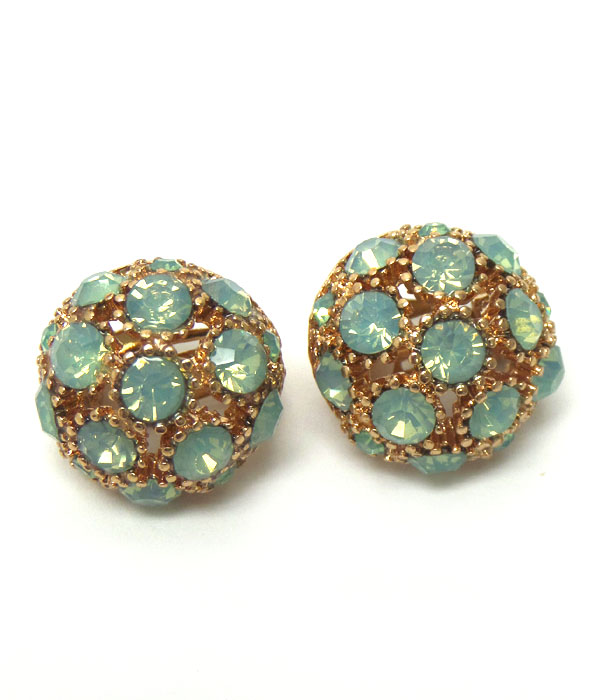 Crystal ball stud earring