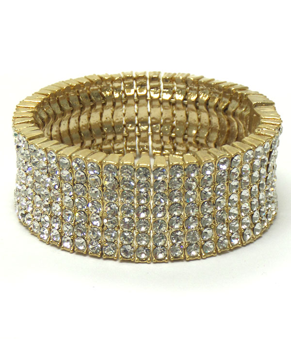 Crystal pave stretch bracelet