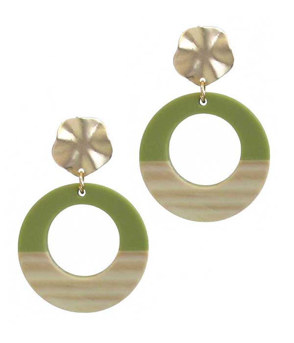 Ring dangle earring