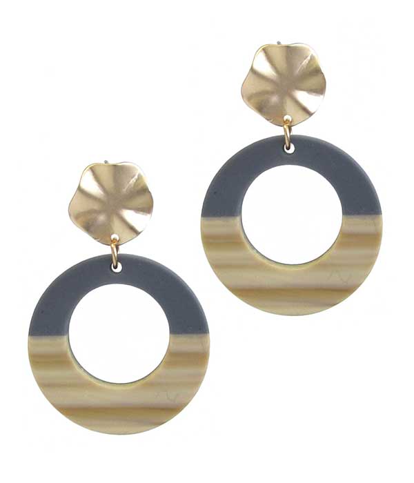 Ring dangle earring