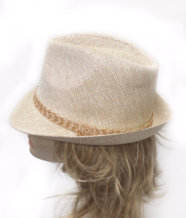Straw summer fedora hat