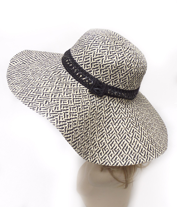 Paper straw pattern super floppy summer hat
