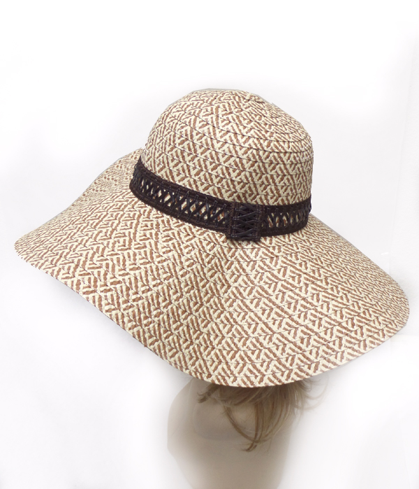 Paper straw pattern super floppy summer hat