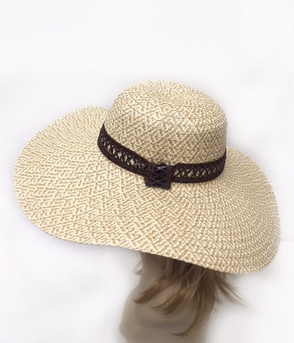 Paper straw pattern super floppy summer hat