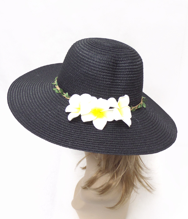 Flower paper straw super floppy summer hat