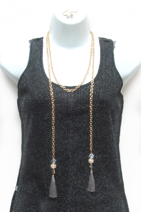 Tassel long necklace
