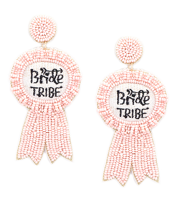 HANDMADE MULTI SEEDBEAD BOW EARRING - BRIDE TRIBE