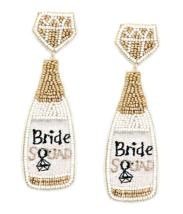 HANDMADE MULTI SEEDBEAD BRIDE SQUAD EARRING