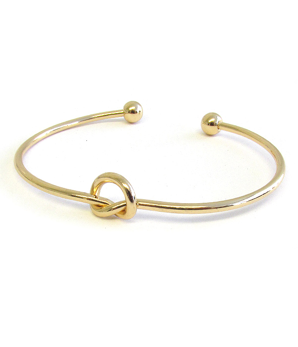 KNOT FLEXIBLE WIRE BRACELET - BRASS