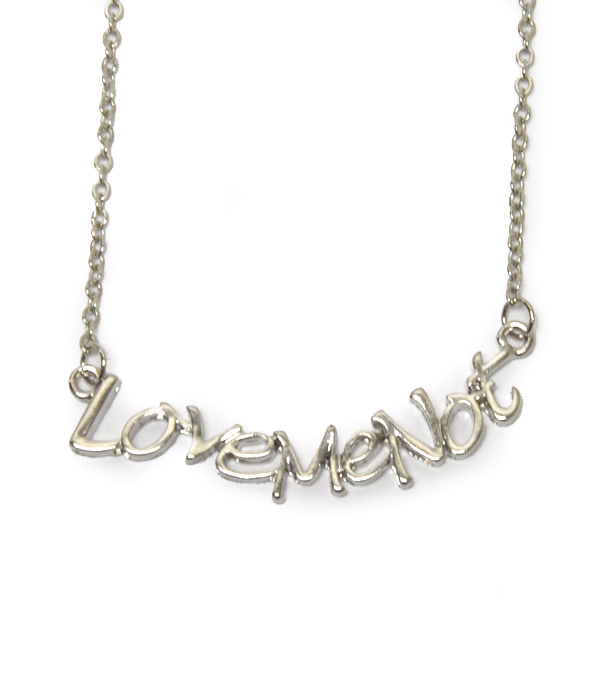 LOVE ME NOT LETTER NECKLACE