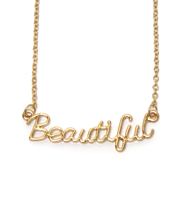 Beautiful letter necklace