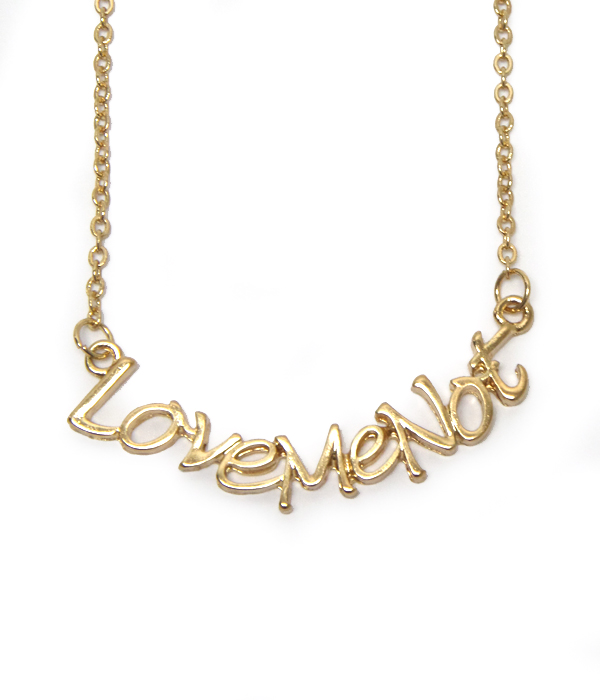 LOVE ME NOT LETTER NECKLACE
