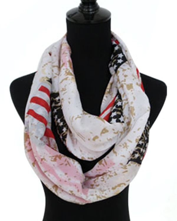American flag infinity scarf - 100% polyester