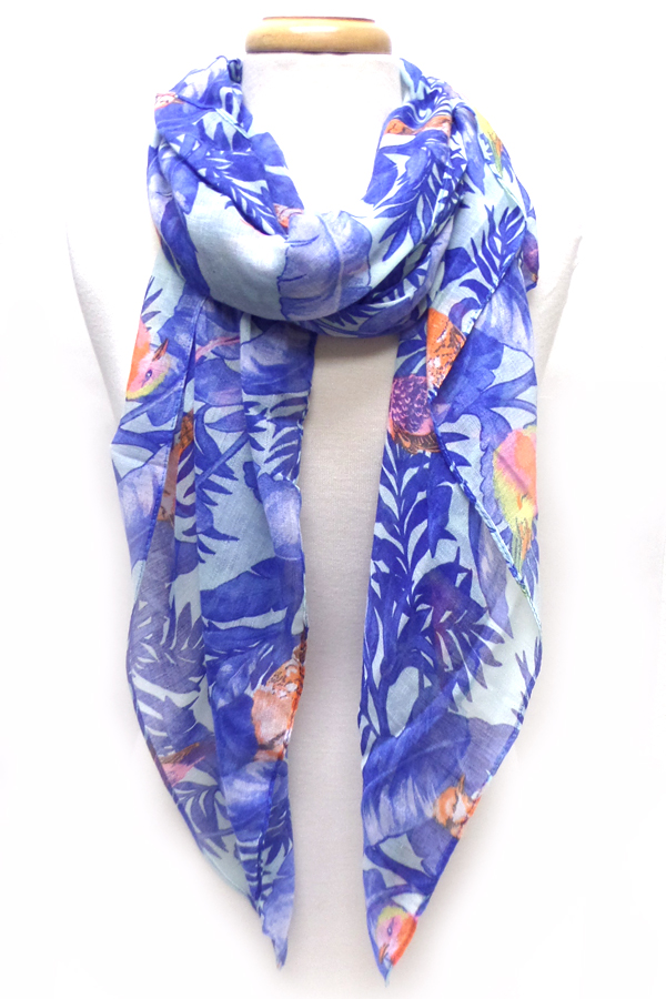 Tropical theme multi designs scarf 