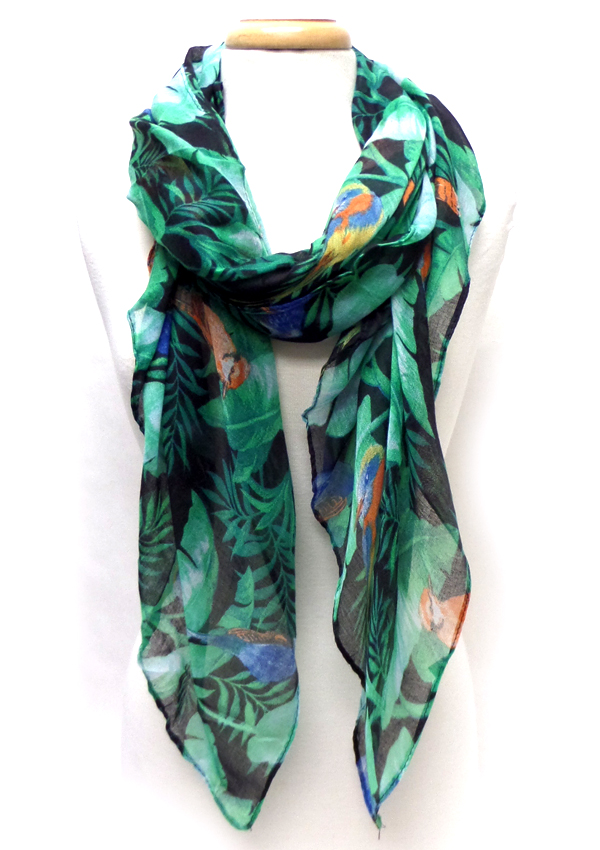 Tropical theme multi designs scarf 