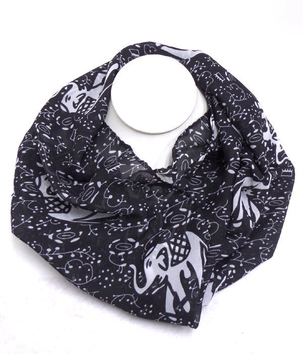 Elephants infinity scarf 