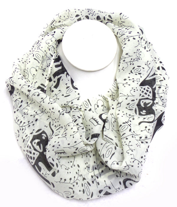 Elephants infinity scarf 