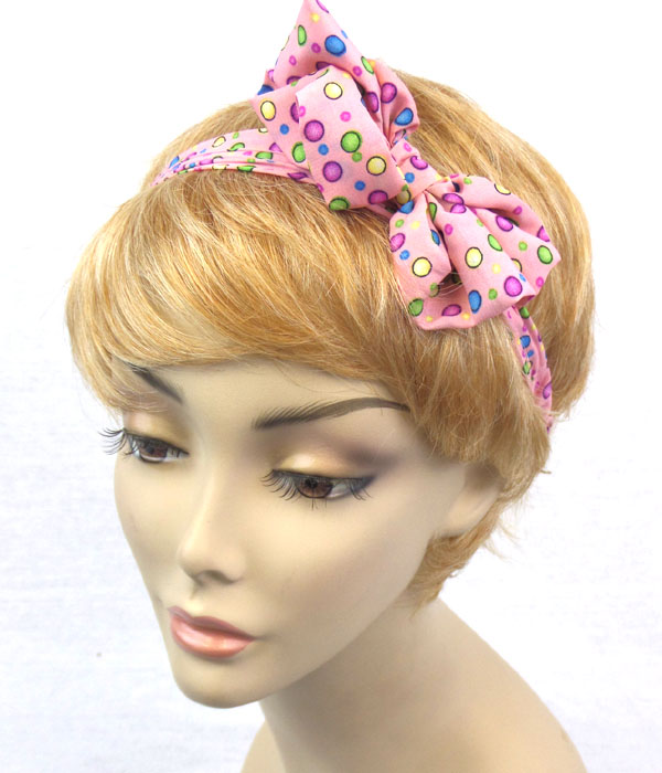 Bubbles with bow hairband stretch