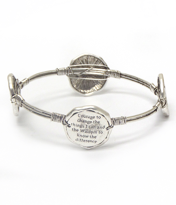 Metal wire bangle bracelet 