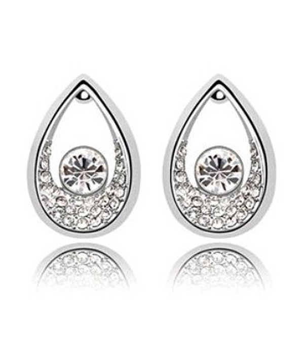 Teardrop crystal earrings
