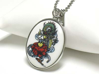 Formica tattoo pendant necklace