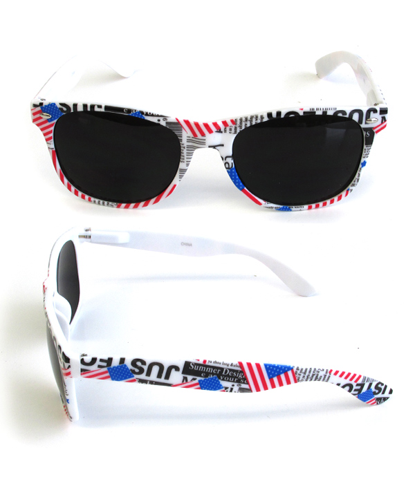 AMERICAN FLAG DESIGN UV PROTECTION FASHION SUNGLASSES