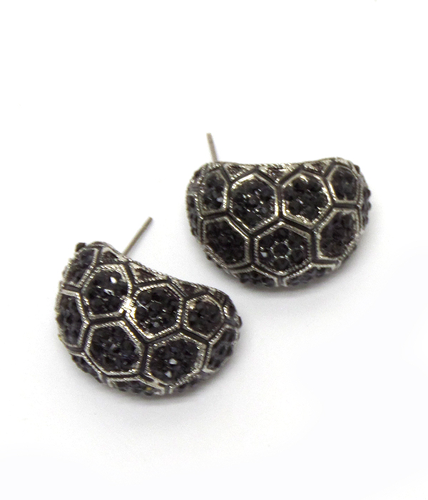 Pave crystals earrings