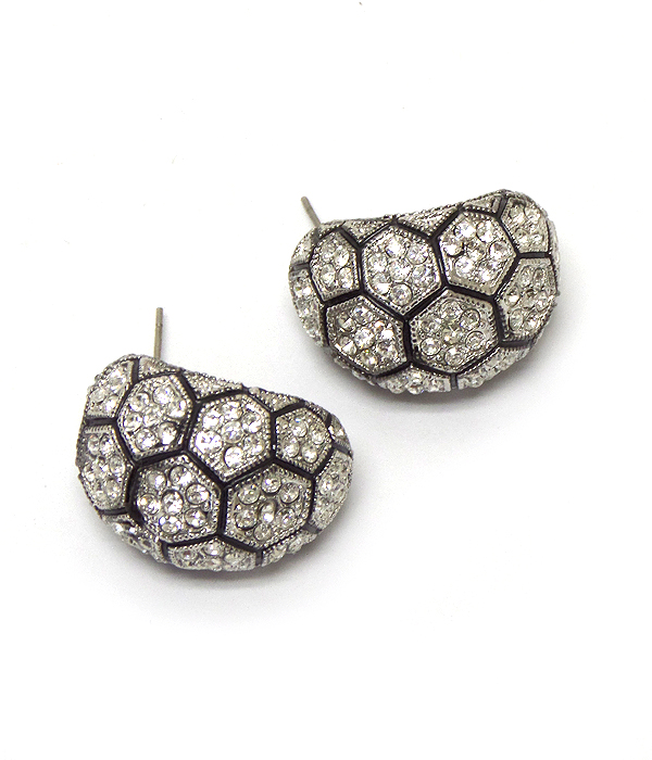 Pave crystals earrings 