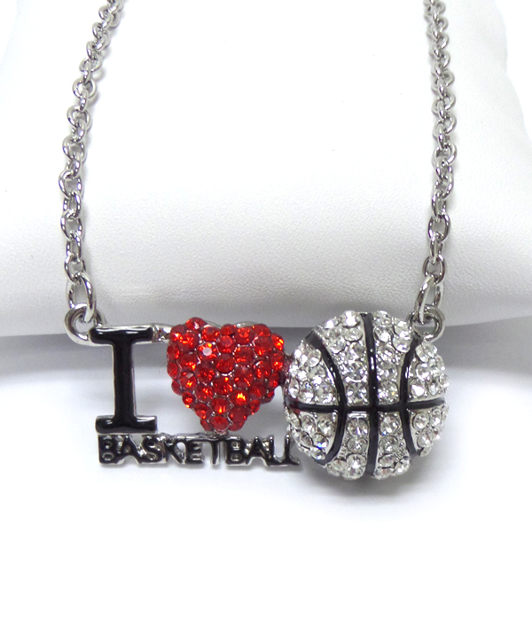 Tennis sports theme necklace