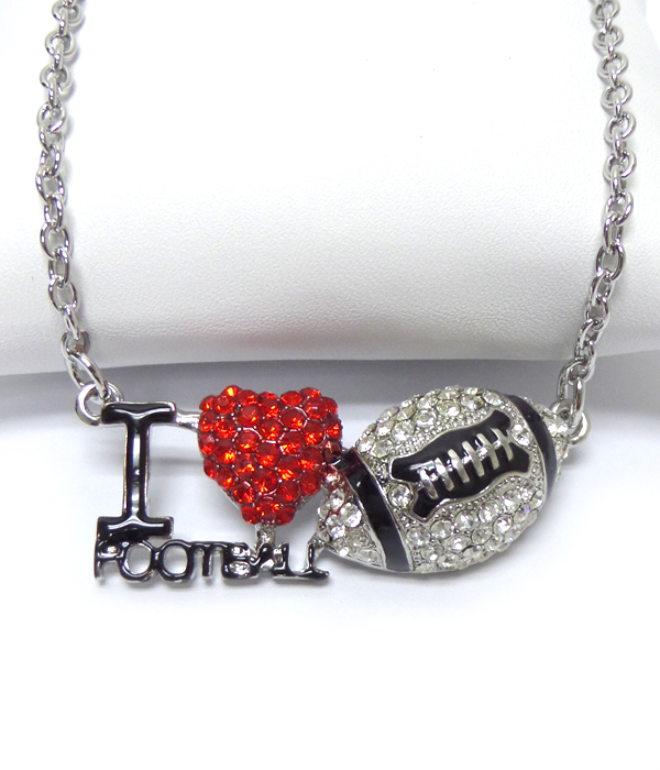 Football sports theme necklace 
