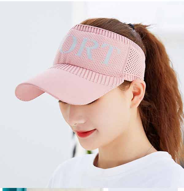 TOPLESS KNITTED SUN VISOR CAP - STRETCH BAND