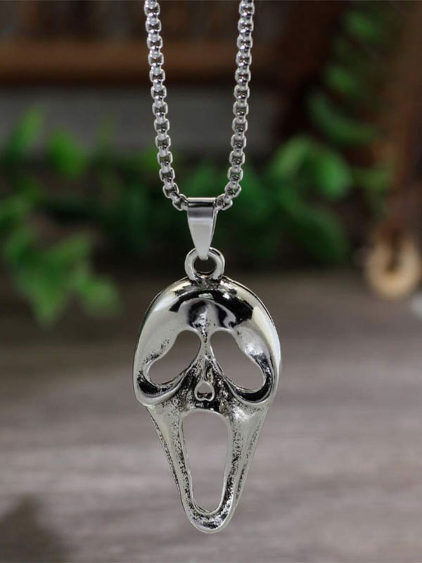 Halloween theme ghost pendant necklace
