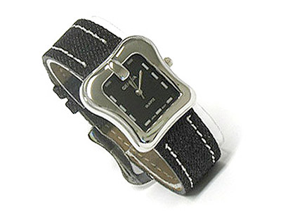 Belt shape face denim band fashion watch