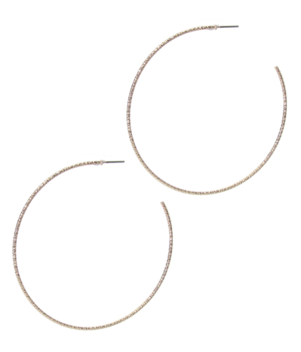 Plated brass wire hoop earring
