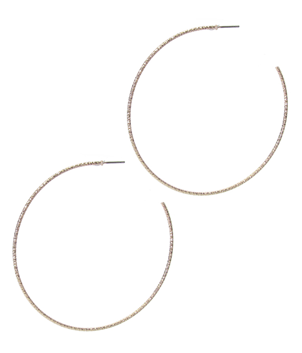 PLATED BRASS WIRE HOOP EARRING