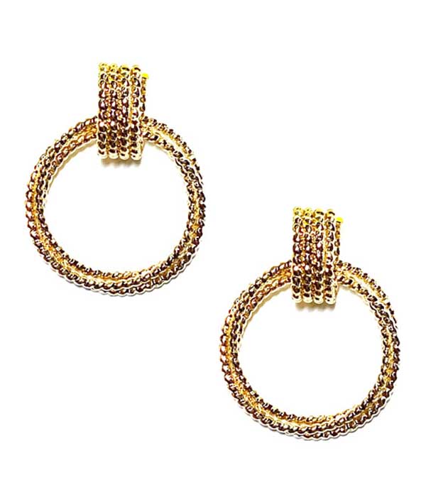 MULTI METAL HOOP EARRING