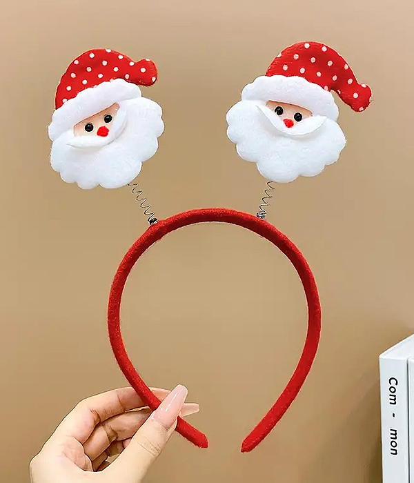 Christmas theme hair loop band - santa
