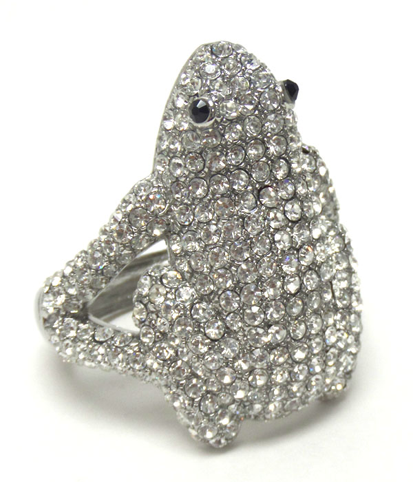 Frog bangle with crystals