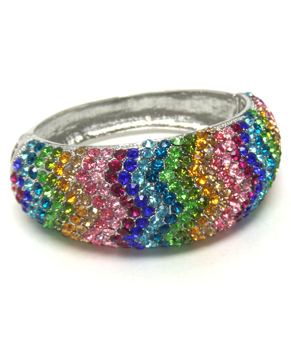 Winter mix crystals bangle