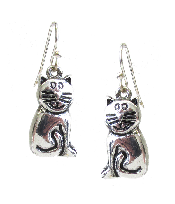 METAL CAT EARRING