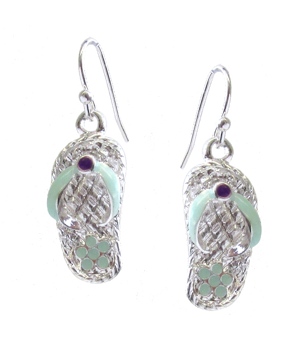 Epoxy flipflop earring