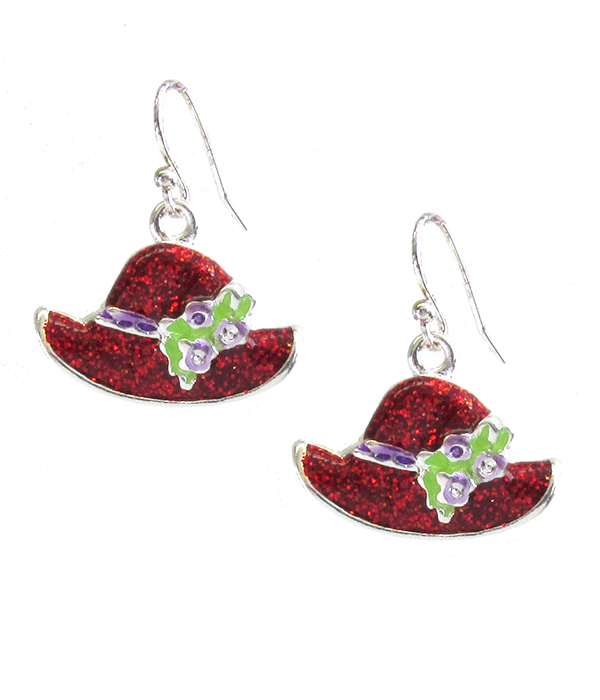RED HAT SOCIETY EARRING